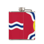 Patriottische fles met vlag van St. Louis, Missour Heupfles (Achterkant)