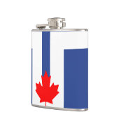 Patriottische fles met vlag van Toronto, Canada Heupfles (Links)