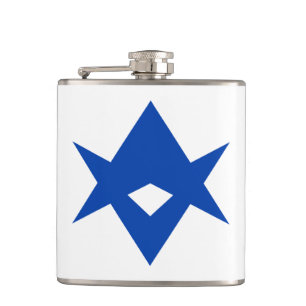 Patriottische fles met vlag van Toyota City, Japan Heupfles