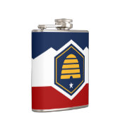 Patriottische fles met vlag van Utah, VS Heupfles (Rechts)