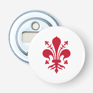 Patriottische flesopener met de vlag van Florence Button Flesopener