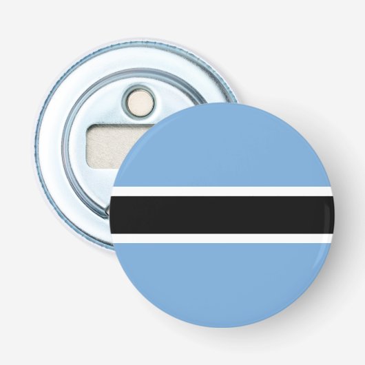 Patriottische Flesopener met Vlag van Botswana Button Flesopener (Voorkant)