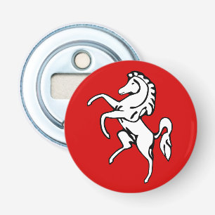 Patriottische flesopener met vlag van Kent, Engela Button Flesopener