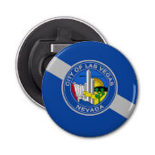 Patriottische flesopener met vlag van Las Vegas Button Flesopener (Voorkant)