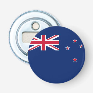 Patriottische flesopener met vlag van Nieuw-Zeelan Button Flesopener