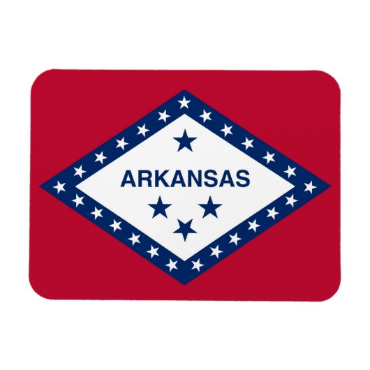 Patriottische flexibele fotomagneet met Arkansas v Magneet (Horizontaal)
