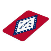 Patriottische flexibele fotomagneet met Arkansas v Magneet (Linkerzijde)