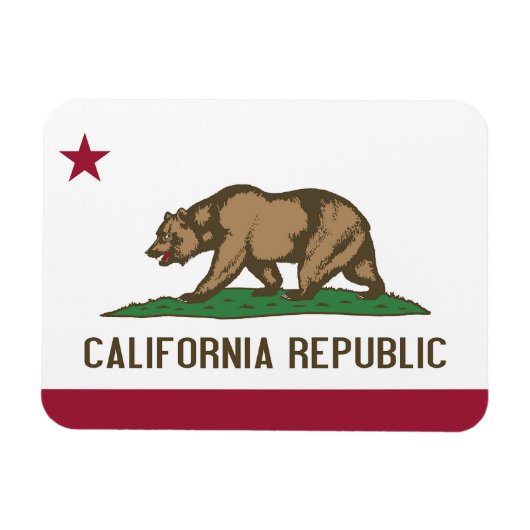 Patriottische flexibele magneet met Californische  (Horizontaal)