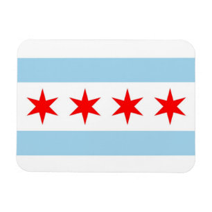 Patriottische flexibele magneet met Chicago City v