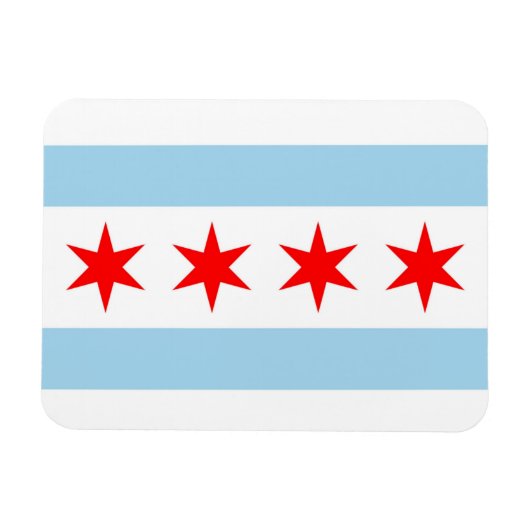 Patriottische flexibele magneet met Chicago City v (Horizontaal)