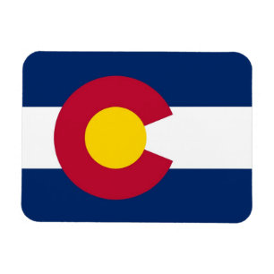 Patriottische flexibele magneet met Colorado vlag,