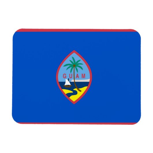 Patriottische flexibele magneet met Guam vlag (Horizontaal)