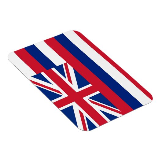 Patriottische flexibele magneet met Hawaii vlag (Rechterzijde)