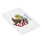 Patriottische flexibele magneet met Illinois flag (Rechterzijde)
