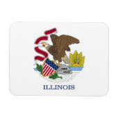 Patriottische flexibele magneet met Illinois flag (Horizontaal)
