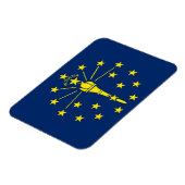 Patriottische flexibele magneet met Indiana vlag (Linkerzijde)