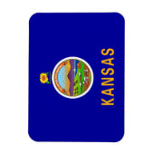 Patriottische flexibele magneet met Kansas vlag (Verticaal)