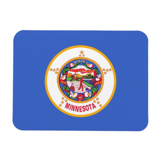 Patriottische flexibele magneet met Minnesota vlag (Horizontaal)