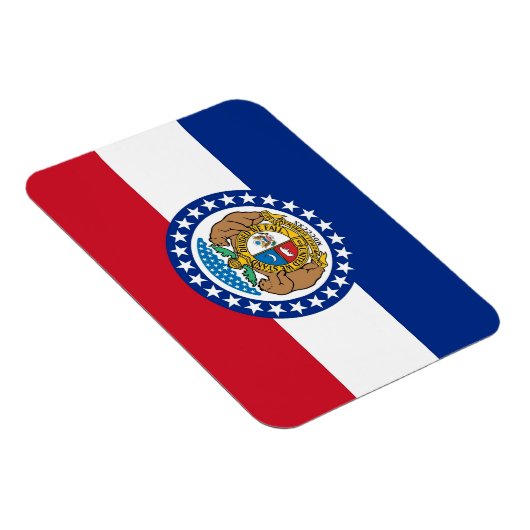 Patriottische flexibele magneet met Missouri vlag (Rechterzijde)