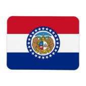 Patriottische flexibele magneet met Missouri vlag (Horizontaal)