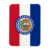 Patriottische flexibele magneet met Missouri vlag (Verticaal)