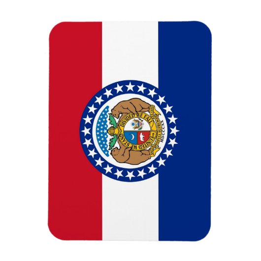 Patriottische flexibele magneet met Missouri vlag (Verticaal)