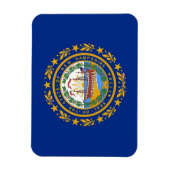 Patriottische flexibele magneet met New Hampshire  (Verticaal)