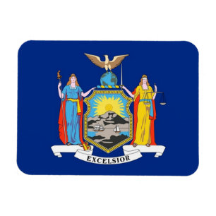 Patriottische flexibele magneet met New Yorkse vla