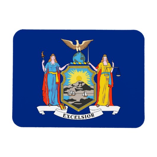 Patriottische flexibele magneet met New Yorkse vla (Horizontaal)