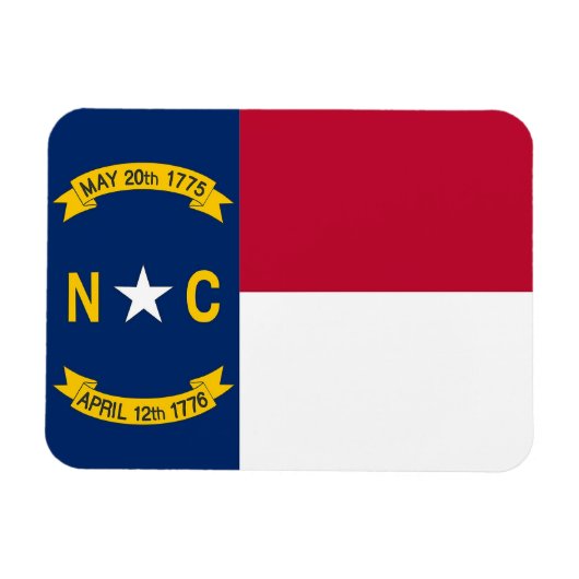 Patriottische flexibele magneet met North Carolina (Horizontaal)