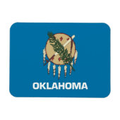 Patriottische flexibele magneet met Oklahoma vlag (Horizontaal)