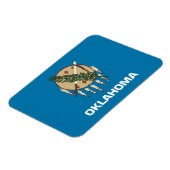 Patriottische flexibele magneet met Oklahoma vlag (Linkerzijde)