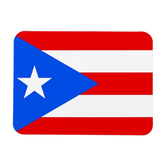 Patriottische flexibele magneet met Puerto Rico vl (Horizontaal)