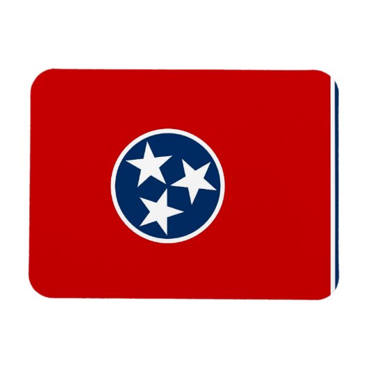 Patriottische flexibele magneet met Tennessee vlag (Horizontaal)
