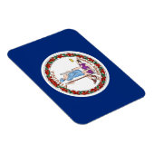 Patriottische flexibele magneet met Virginia State (Rechterzijde)