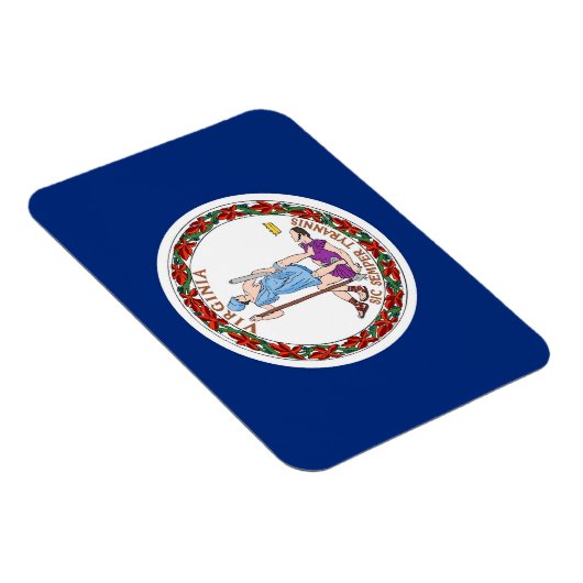 Patriottische flexibele magneet met Virginia State (Rechterzijde)