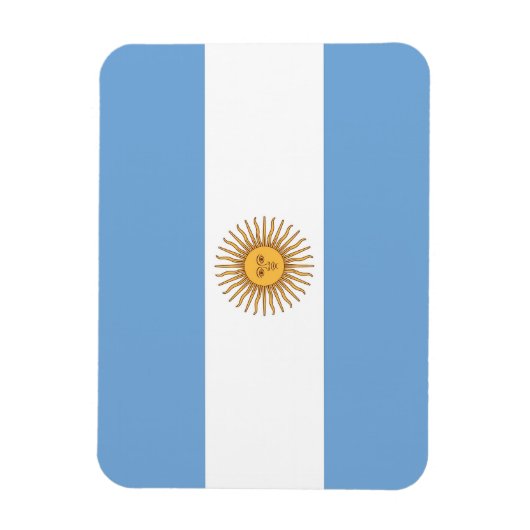 Patriottische flexibele magneet met vlag van Argen (Verticaal)