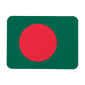 Patriottische flexibele magneet met vlag van Bangl (Horizontaal)