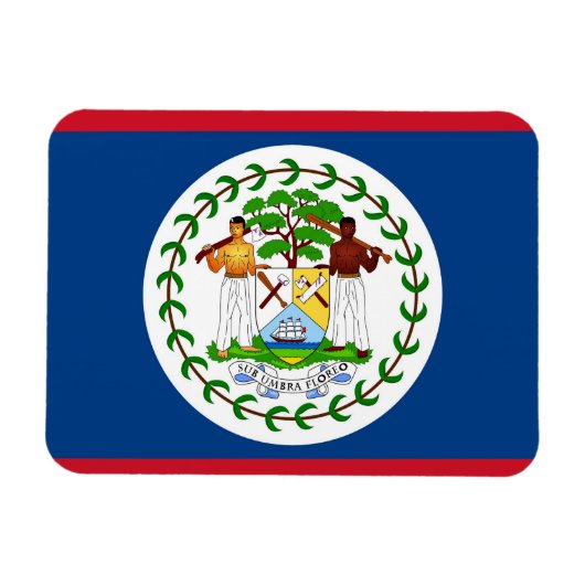 Patriottische flexibele magneet met vlag van Beliz (Horizontaal)