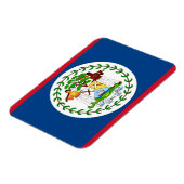 Patriottische flexibele magneet met vlag van Beliz (Linkerzijde)