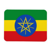 Patriottische flexibele magneet met vlag van Ethio (Horizontaal)