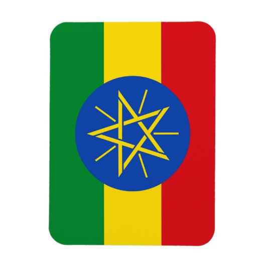 Patriottische flexibele magneet met vlag van Ethio (Verticaal)