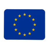 Patriottische flexibele magneet met vlag van Europ (Horizontaal)