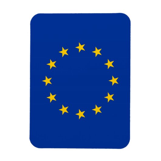 Patriottische flexibele magneet met vlag van Europ (Verticaal)