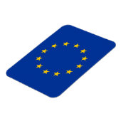 Patriottische flexibele magneet met vlag van Europ (Linkerzijde)