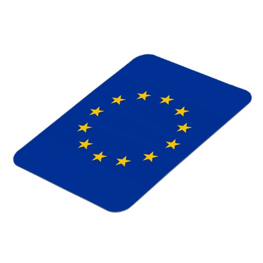 Patriottische flexibele magneet met vlag van Europ (Linkerzijde)