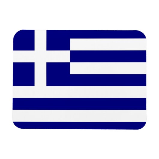 Patriottische flexibele magneet met vlag van Griek (Horizontaal)
