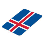 Patriottische flexibele magneet met vlag van IJsla (Linkerzijde)