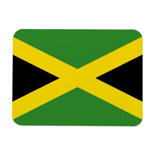 Patriottische flexibele magneet met vlag van Jamai (Horizontaal)