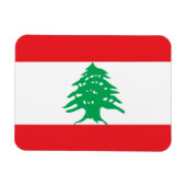 Patriottische flexibele magneet met vlag van Liban (Horizontaal)